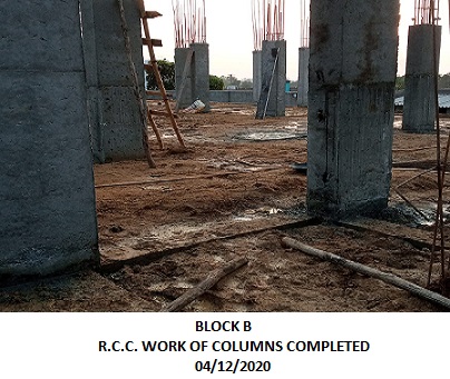 15.R.C.C of columns completed B-04-12-2020