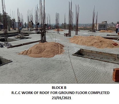 20.Casting of roof completed B -23-01-2021.